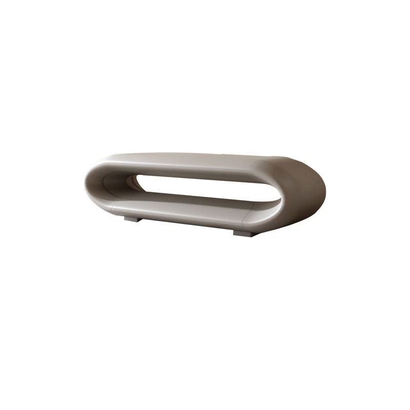 Banc de rangement rembourré Mino, Gris clair