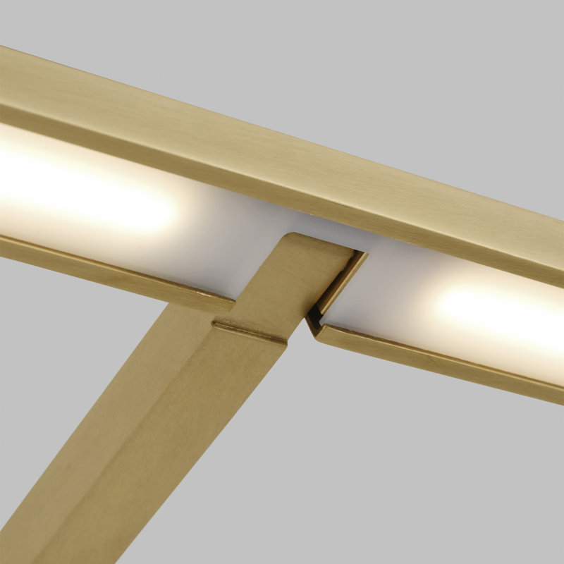 Kal Dimmable LED Wall Mounted Picture Light, Natural Brass