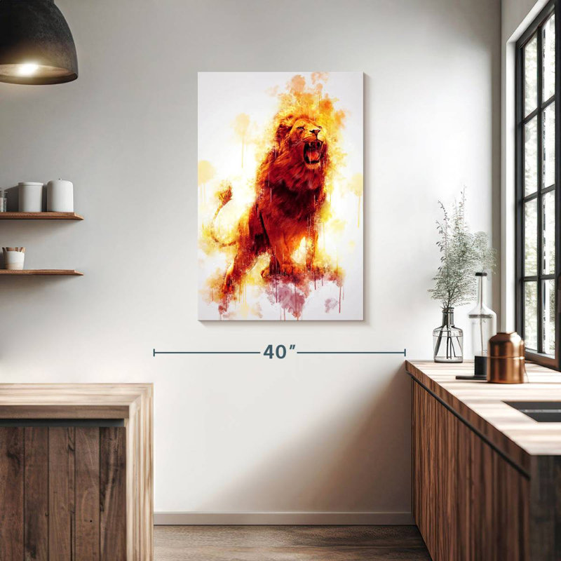 Brampt Lion Mighty, 39" H x 26" W