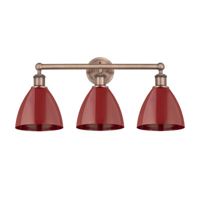 Éclairage pour meuble-lavabo 3 lumières 25,5 pouces Anglie Dome