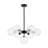 7 - Light Clear Hammered Glass Globe Sputnik Chandelier