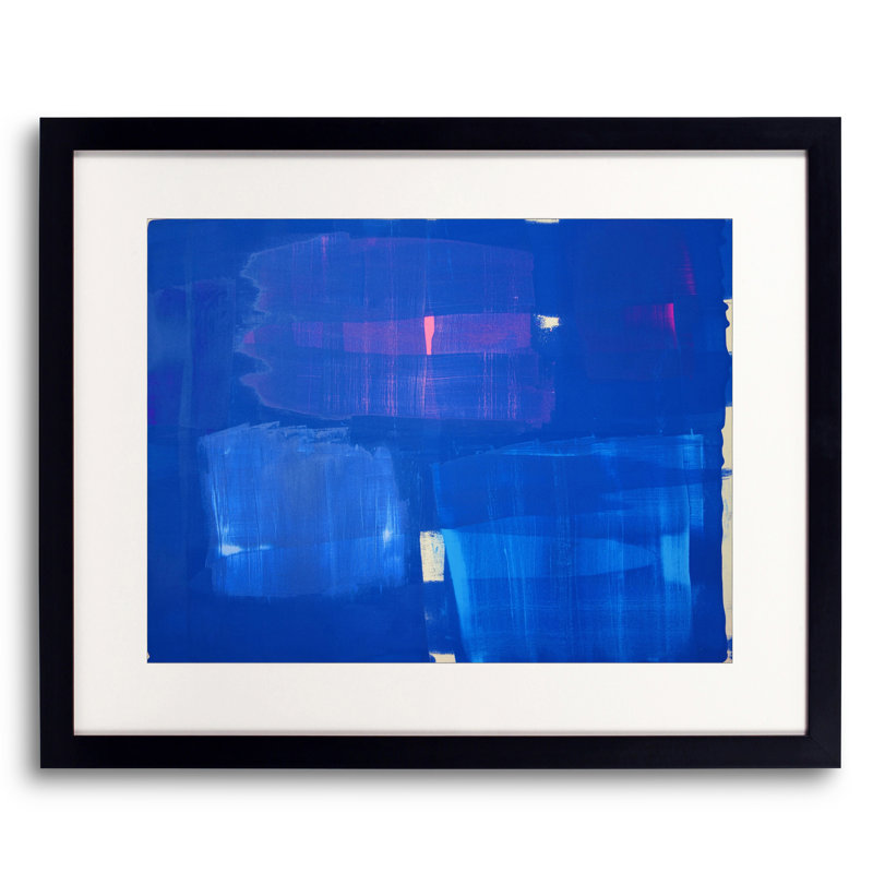 " Untitled 1705 ", Black Single Picture Framed Paper, 24" H x 30" W
