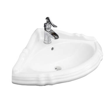 Alzata 26 Inch Corner Pedestal Sink