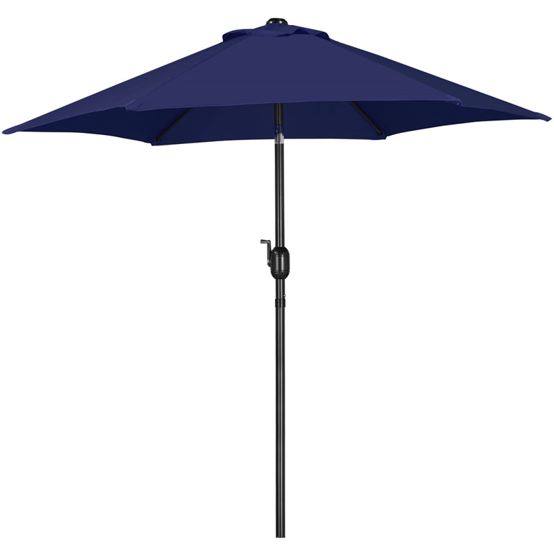 2.3m Garden Parasol Umbrella, Navy Blue