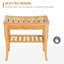 Long banc de douche en bambou, tabouret de douche spa en bois de 20 po avec tablette de rangement pour chaussures