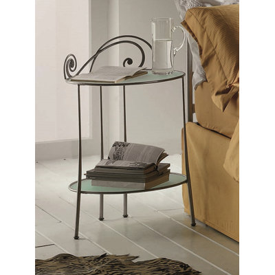 Natoas 51cm W Iron Bedside Table