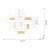 White+Gold Geometric Wall Accessory - 31.7X1.6X23.6", Modern Bedroom Decor Style White+Gold, Home Look