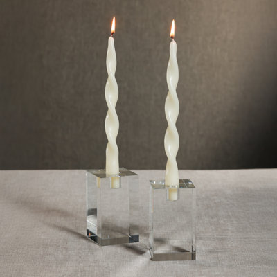 Lumière Twist Formal Taper Candles, Set of 12 – Holiday Table Décor