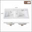 Meuble-lavabo double 47,24 pouces avec comptoir en bois massif, armoire en panneau de fibres à densité moyenne, portes à fermeture en douceur, tiroirs divisés, meuble-lavabo mural moderne-327078746