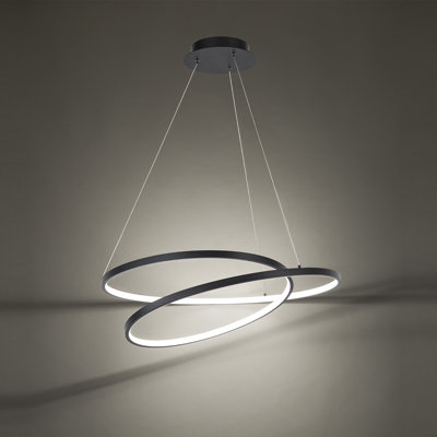 Luminaire suspendu unique à niveaux à 1 lumière DEL Marques