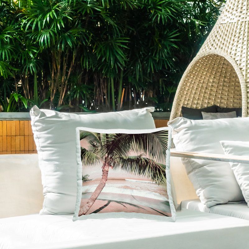Coussin d'extérieur Palm Tree Shadow on Sand