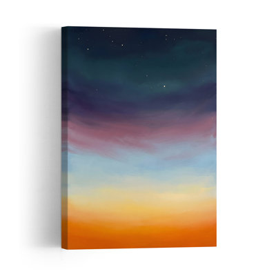 Dreamy Night Sky Gradient Abstract Colourful Dreamy Landscape Nature Wall Art Print