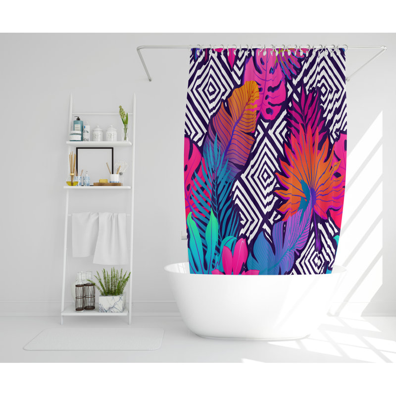 Calixta Polyester Shower Curtain Set, 168cm H x 168cm W