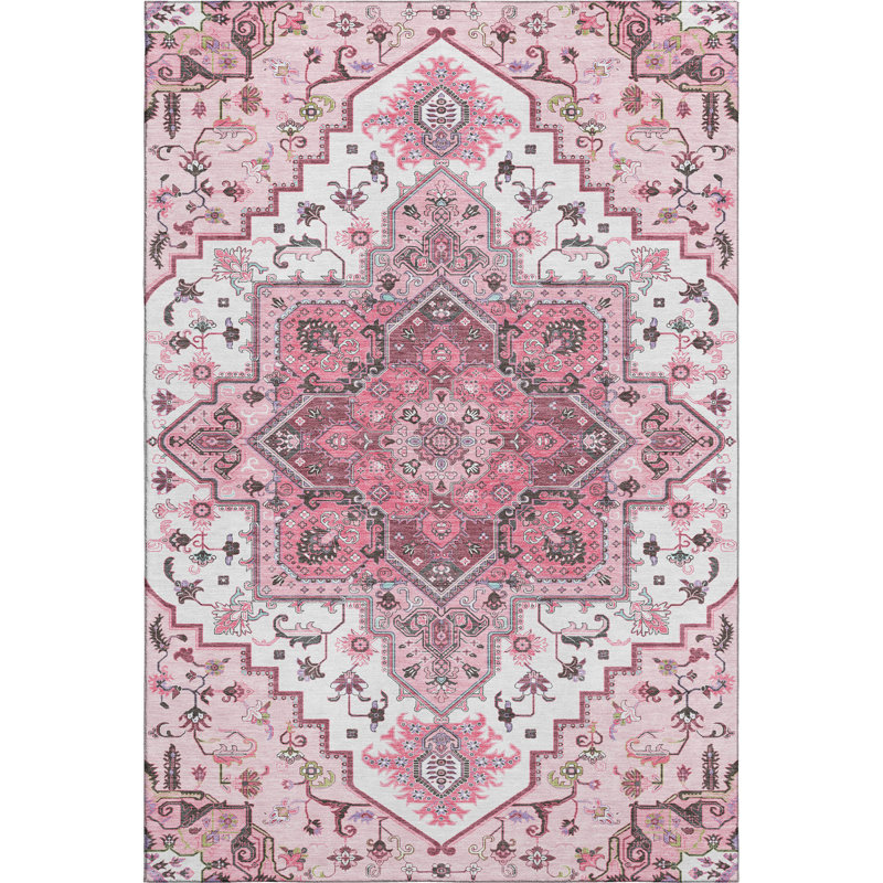 Premium Machine Washable Corum AMF1036 Oriental Rug, Rectangle 9' x 12'