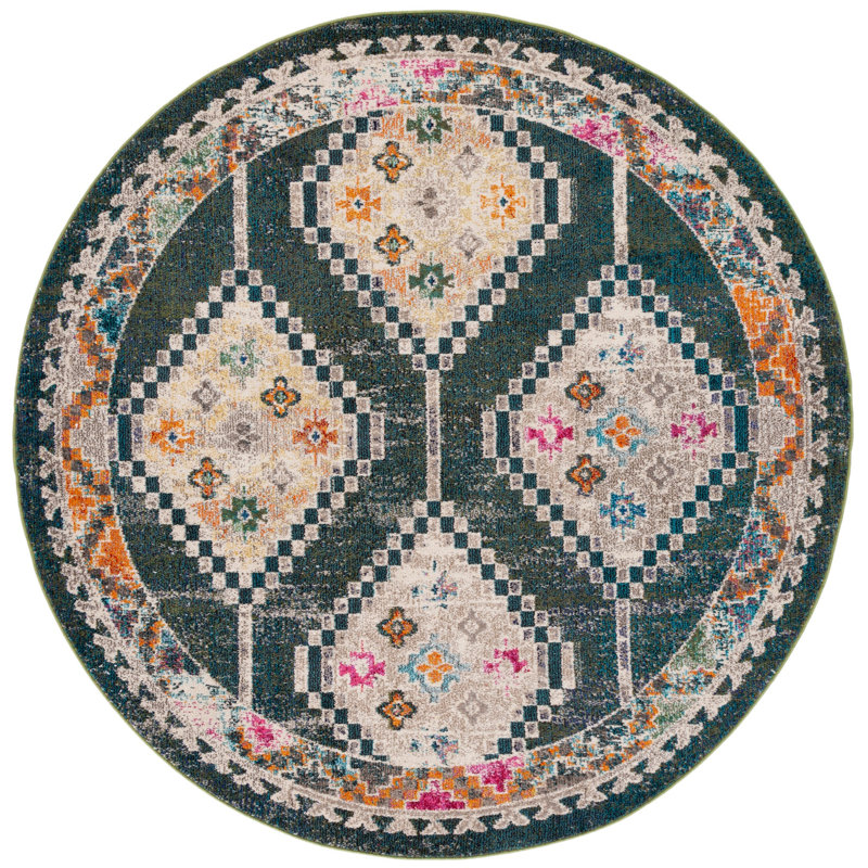 Ekam Performance Southwestern Rug, Round 6'7"