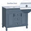 Meuble-lavabo simple 36 po avec comptoir en céramique Dashayla-1134269614