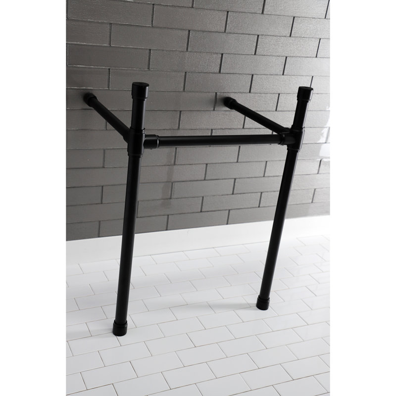 Kingston Brass Dreyfuss Stainless Steel Console Sink Legs, Matte Black