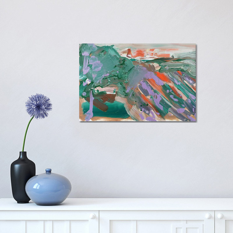 Abstract Vineyard IV by Pamela Staker - Painting on Canvas, 30.48 cm H x 45.72 cm W, Wrapped Canvas