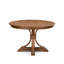 Ensemble de salle à manger 7 pièces comprenant une table moderne et 6 chaises de salle à manger en lin gris avec dossier haut, noyer antique-882708772-896356245