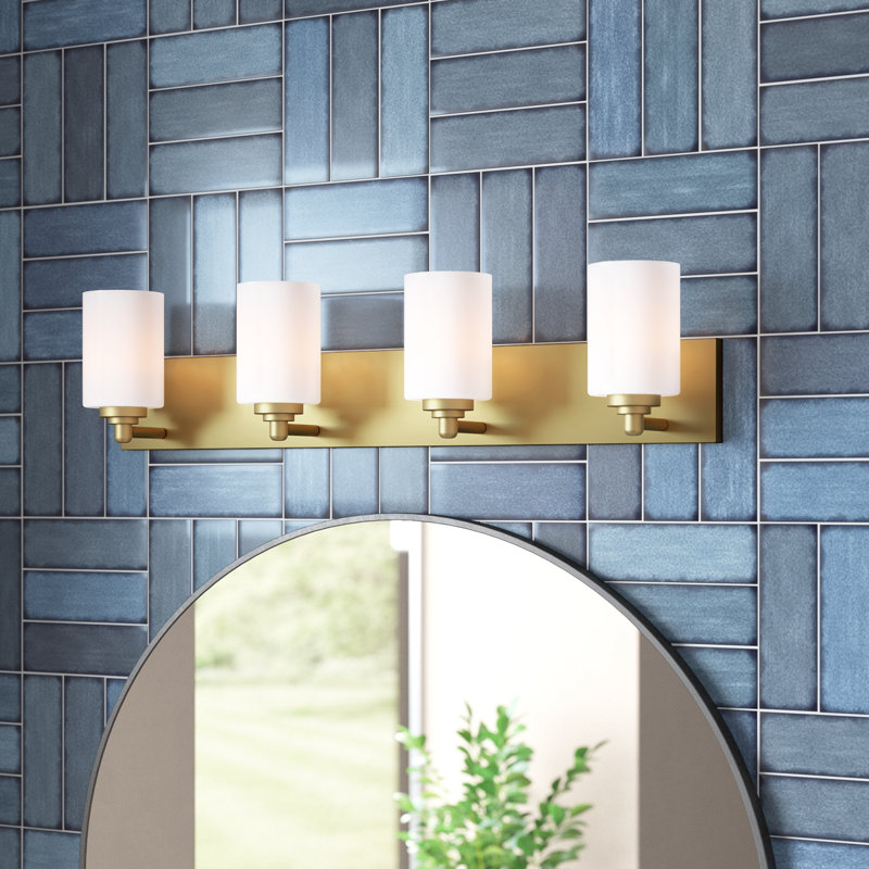Éclairage pour meuble-lavabo à 4 lumières à intensité variable PASCALE, Or brossé