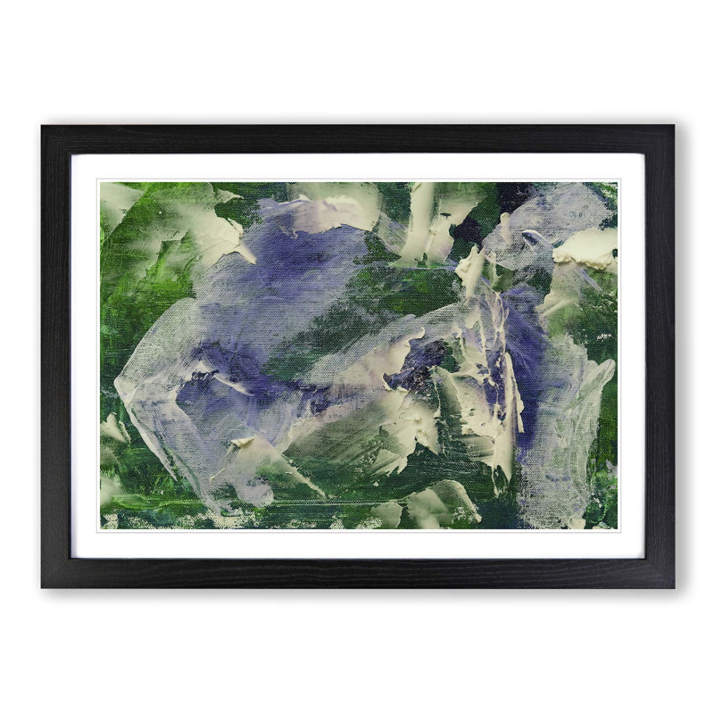 Abstract Art Painting Vol.184 by S.Johnson - Picture Frame Painting Print, Black Framed, 62cm H x 87cm W x 2cm D