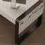 Bureau blanc en bois manufacturé en forme de L-469665781-469665779
