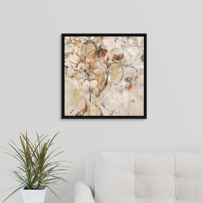 « epiphany », peinture sur toile, H 21,7 po x l 21,7 po x P 1,75 po, Cadre flottant noir