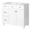 Meuble-lavabo de 36 po avec lavabo en céramique, tiroirs standard et double couche, portes à fermeture en douceur, tablettes réglables, armoire de rangement moderne pour petites et moyennes salles de bain-126278386