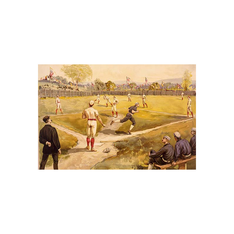 « baseball » par l. prang & co. impression graphique, 20 po x 30 p