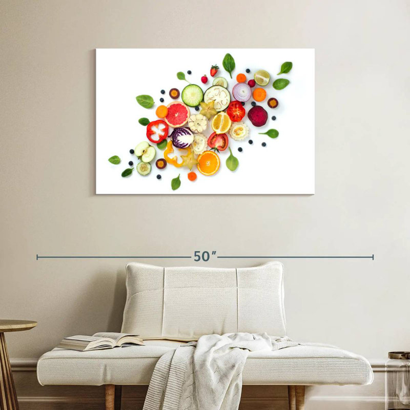 Tranches d'aliments sains Yarlin, H 26 po x l 39 po