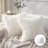 Chrismas Long Faux Fur Collection Square Throw Pillow-660839893-660839917-660264141