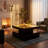 Dazzling Glass Coffee Table With Adjustable Lights