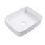 20x15 Inch White Ceramic Rectangular Bathroom Sink