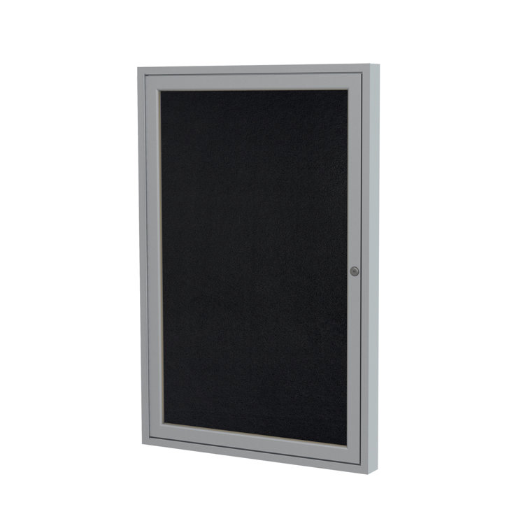 Ghent Recycled Rubber Enclosed Bulletin Board