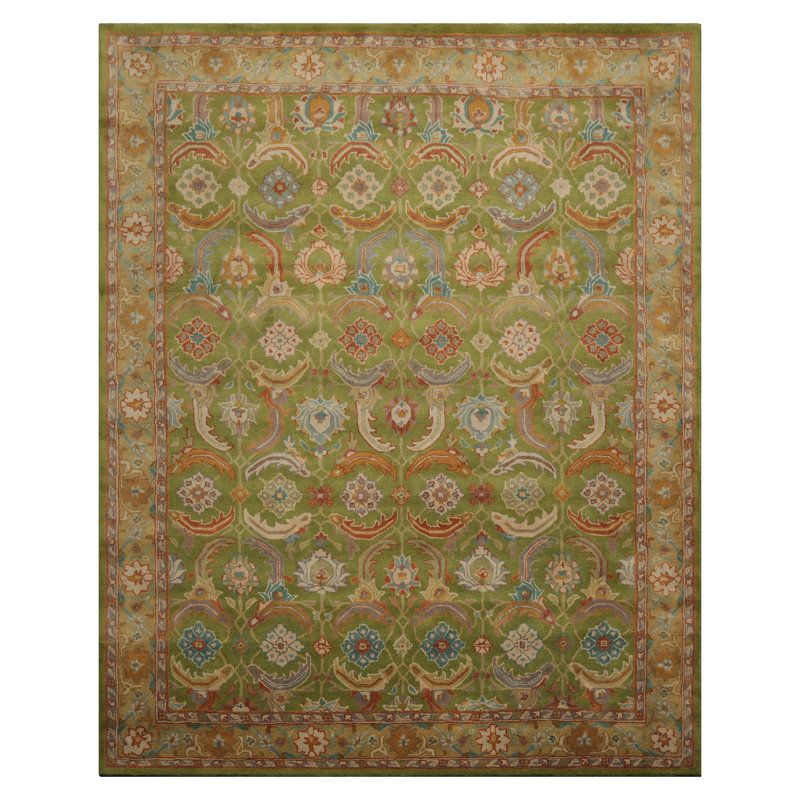 Tapis multicolore en laine touffeté à la main, Rectangle 8 pi x 10 pi