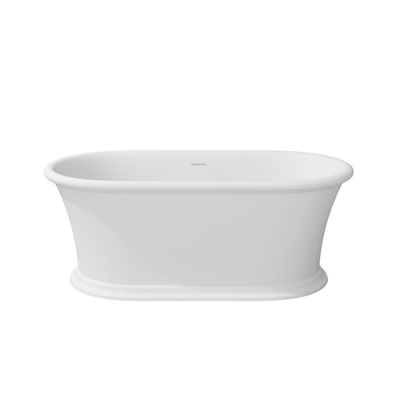 Tangent Casainc Freestanding Soaking Solid Surface Resin Stone Bathtub