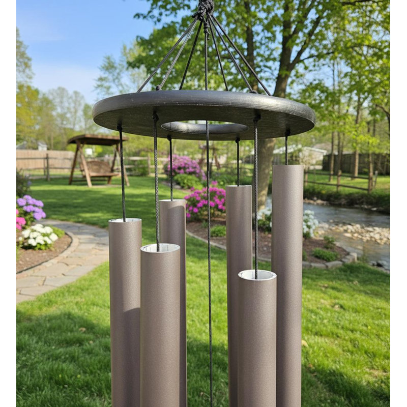 Carillons 62 "faits à la main Amish - tubes en aluminium 1,5", H 62 po x l 1,5 po x P 1,5 po