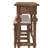 Ludin Brown Console Table With 3 Stools