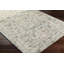Tapis abstrait en polyester tissé à la machine abstrait bleu sarcelle / olive / beige-711543420