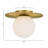 Abbey 9.8" 1- Light Gold Modern Globe Glass Flush Mount Lighting Fixture For Living Room/Bedroom/Corridors-191229353