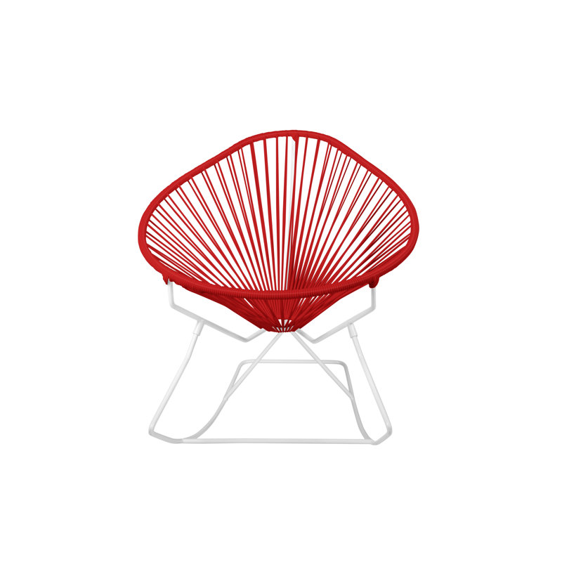 Chaise berçante intérieure / extérieure Acapulco, Rouge / Blanc