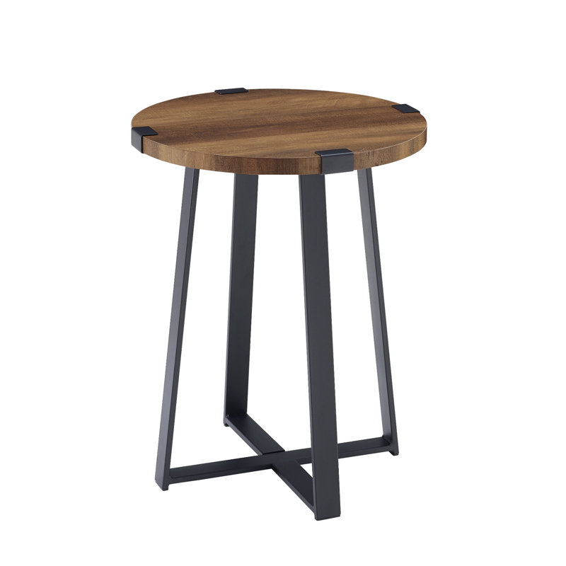 Valley Sled End Table, Rustic Oak