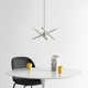 Poco 6 Light Metal Dimmable Chandelier