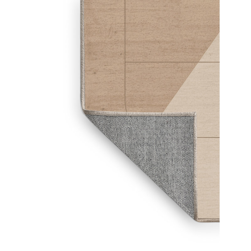 Tapis brun pâle et beige lavable à la machine Ortmund Dandelion, 8 x 10
