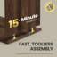Banc de rangement pour 10 paires de chaussures, assemblage sans outils Superfast-919601658