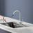 Pull Down Single Handle  Kitchen sink Faucet in brushed nickel