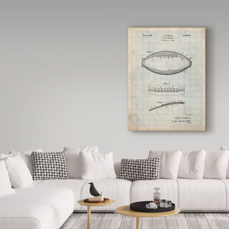 Manilo «Football 1», reproduction d'art sur toile tendue, H 47 po x l 35 po