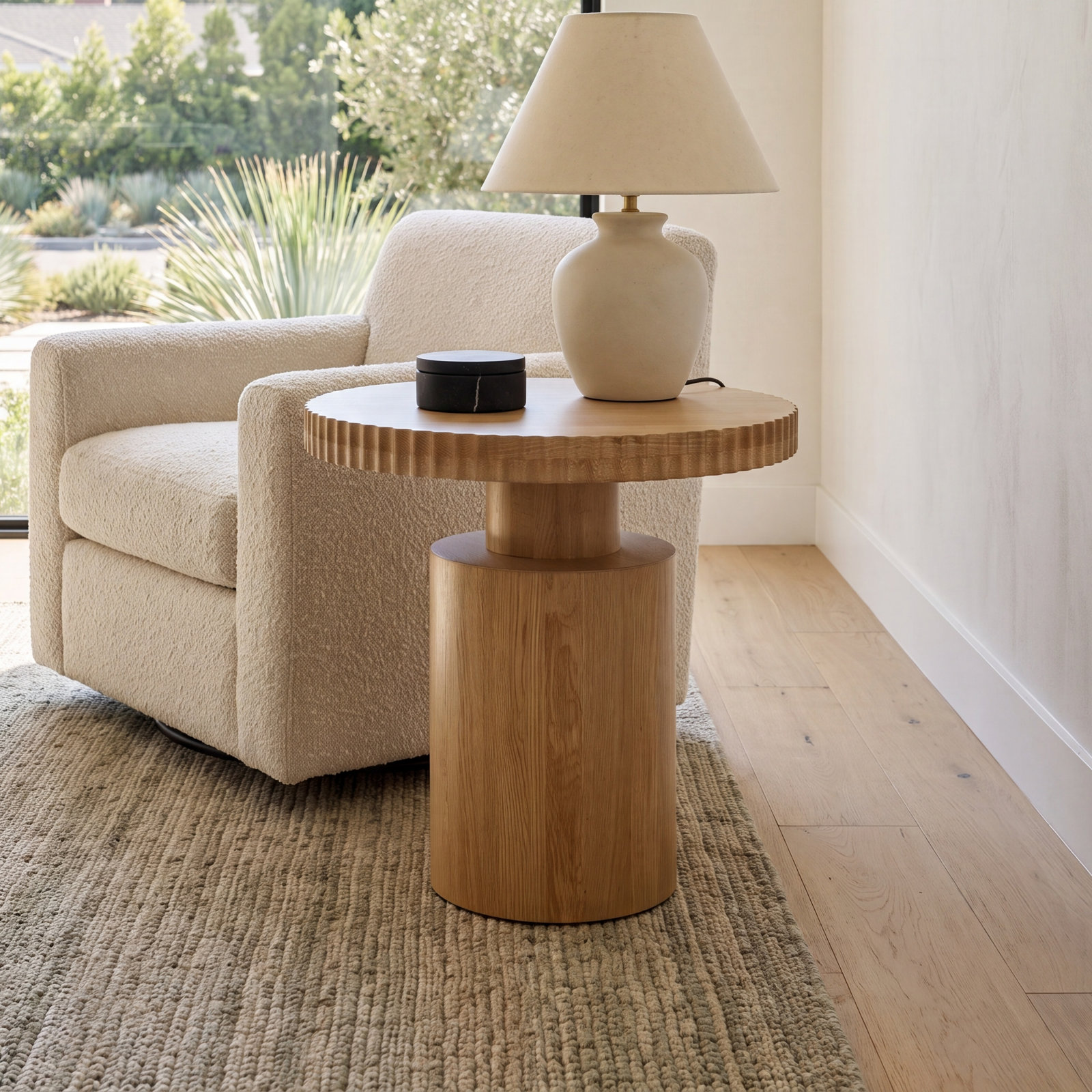22" Oak End Table