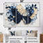 Ensemble de salon art mural papillon bleu en fleurs-2145992374-2145992392-2145992396