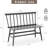 Bamboo Entryway Bench, Farmhouse Dining Bench with Spindle Back Wood Windsor for Foyer Balcony Living Room -1165360790